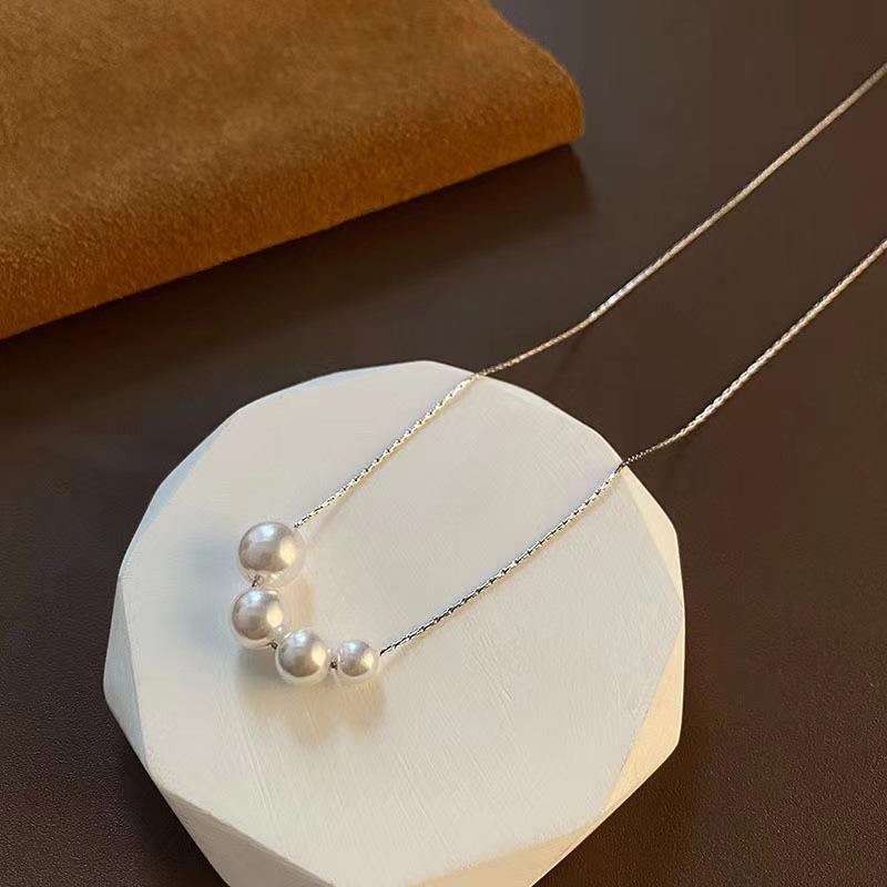 Ожерелье из титановой стали с змеиной костью и роскошным французским жемчугом — элегантный, летний, универсальный, не выцветающий дизайн