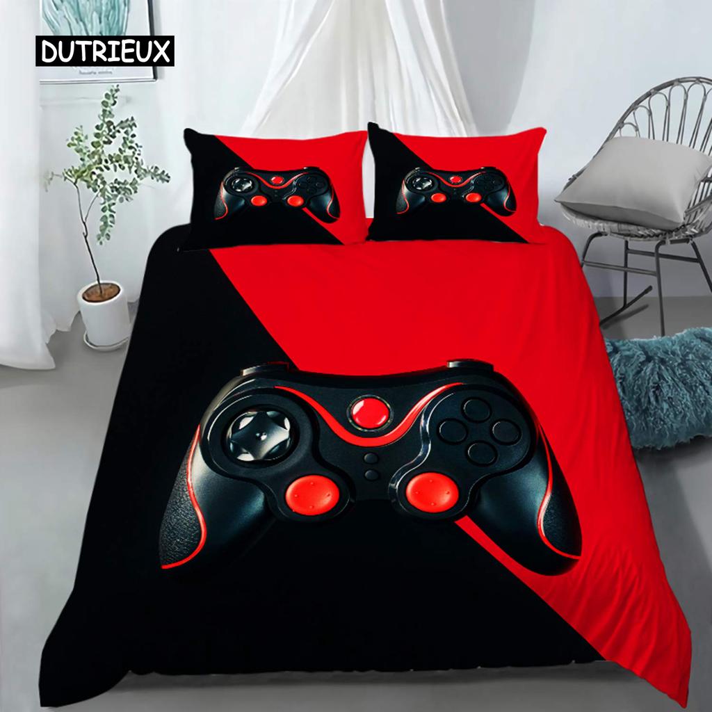 Gamepad Comforter Cover R Bedding Set Teens Video  Duvet  for Youth Kids Boys Modern  Controller Bedspread