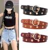 Versatile Leather Pu Belt For Women With Punching Detail And Buckle Metal