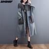 2022 New Women Jacket Denim Coat Cotton Loose Outwear Autumn Winter Blue Long Vintage Cardigan