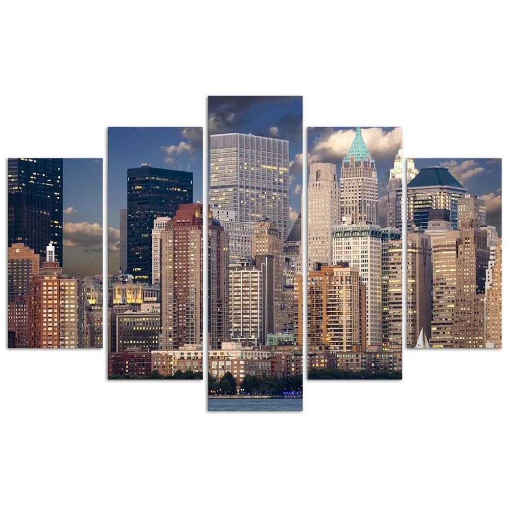 Картина из пяти частей, печать на холсте New York Skyline