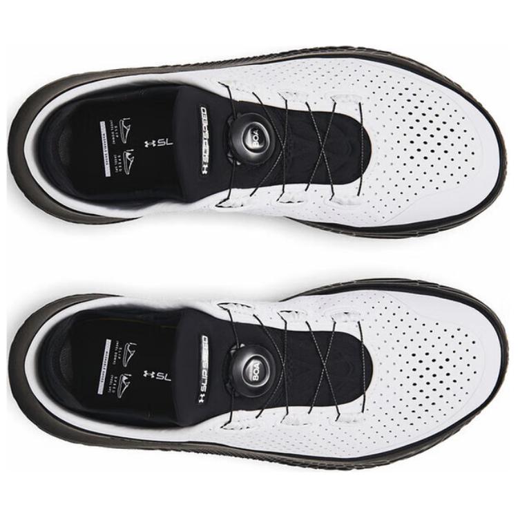 Under Armour Ua Flow Slipspeed Износостойкие Низкие Беговые Кроссовки Унисекс Белый Черный 3027049-122