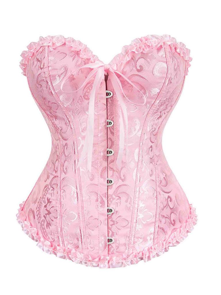 Элегантный боди-корсет европейского стиля: Сексуальный корсет-утяжка и моделирующий боди с жаккардовым узором.