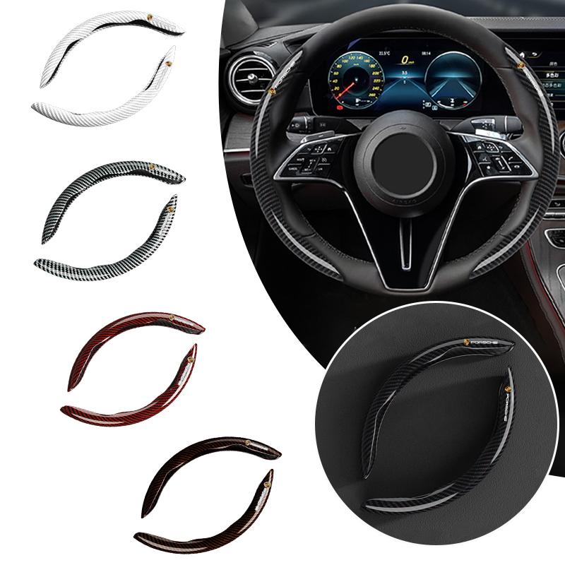Car Steering Wheel Cover Wear Non-slip Protect Covers Shell For Porsche Panamera Cayenne Taycan 911 718 Macan Carrera-GT 928 944