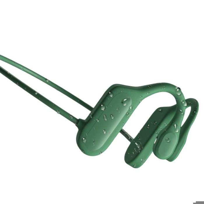 Casque Audio à Conduction Osseuse - AVIZAR - Malibu - Bluetooth 5.2 - Vert - Résistant à la transpiration
