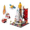 1000PCS 6 In 1 Aviation Spaceport Model Shuttle Space Rocket Launch Center Building Blocks Construction Spaceship Bricks Creative Toys