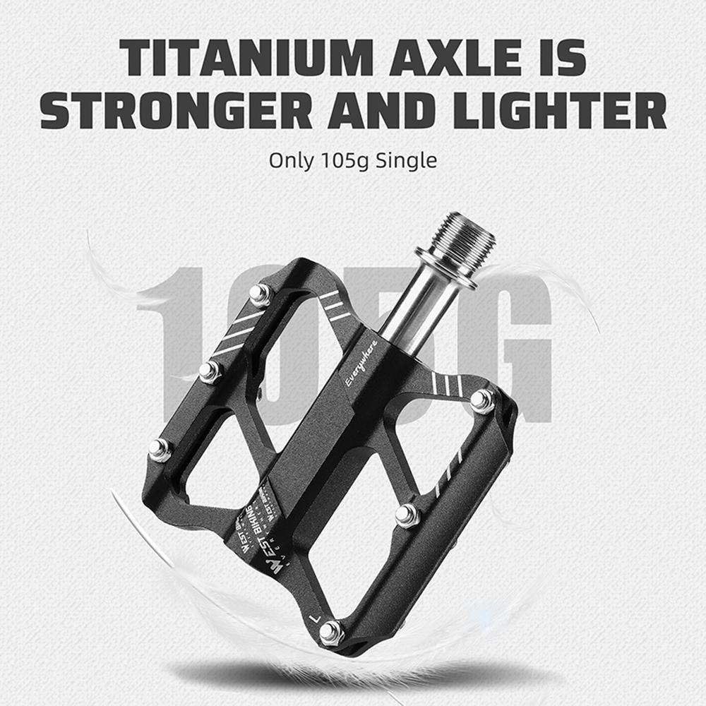 Сверхлегкие велосипедные педали из алюминиевого сплава, 3 подшипника, велосипедные педали, противоскользящие, водонепроницаемые, плоский широкий велосипед