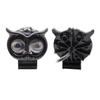 Dual Color Motorcycle Headlight Owl Design Yellow White Auxiliary Spotlights Motorbike Scooter Fog Lamp Running Lights