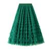 Spring and Autumn Women's Mesh Cake Halter Skirt Women's Skirt Fairy Saree Pleated Long Skirt