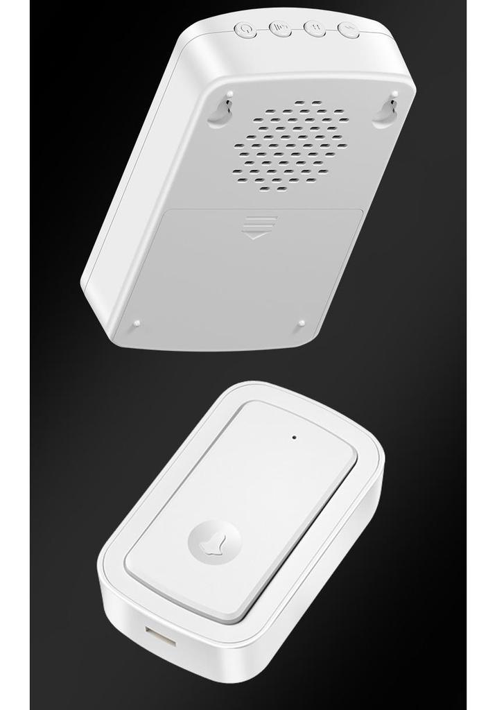 Wireless Doorbell with Long-Range Remote, No Plug-in Needed, One-to-Three Charging, Electric Ringer & Senior Call Button.