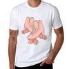 Pink Roller Skates Tshirt Soft Touch Basic Cotton Tshirt
