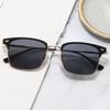Semi-Rimless Sunglasses Woman Vintage Style Anti-Reflective Sun Glasses Women Driving Hiking Men Sun Glass