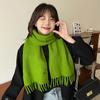 2024 New Mixed Cashmere Thick Cashmere High-end Solid Color Scarf for Women In Winter