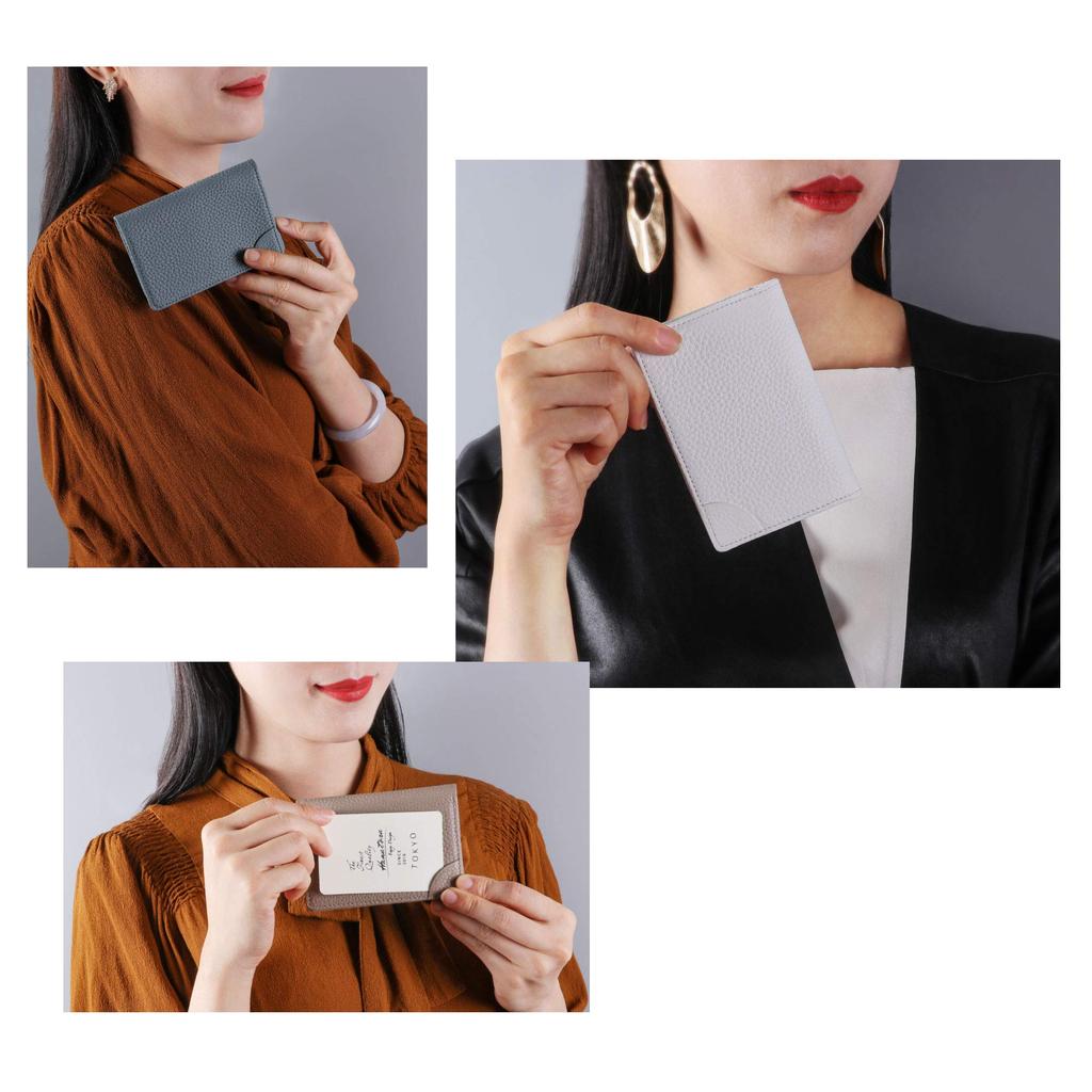 Визитница, чехол для карт, термоусадочная телячья кожа, натуральная кожа, ручная работа, идеальный подарок, двухслойная, для мужчин и женщин, унисекс, Edel Red [HANATORA] HCC03-Red