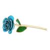 Long Stem Dipped 24k Gold Rose in Gift Box with Stand (Light blue Rose with Stand)