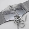 Retro Waist Belt Gold Silver Corset Belt Versatile Wide Belt  for Women