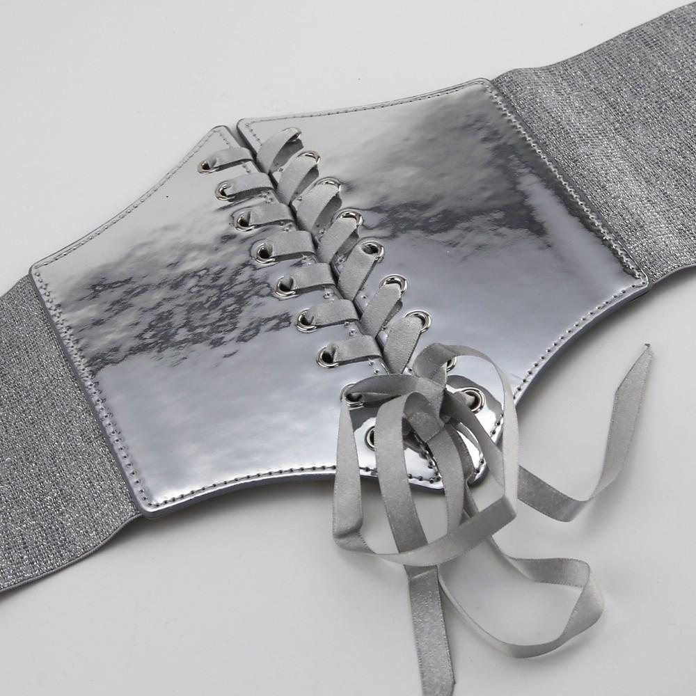 Retro Waist Belt Gold Silver Corset Belt Versatile Wide Belt  for Women