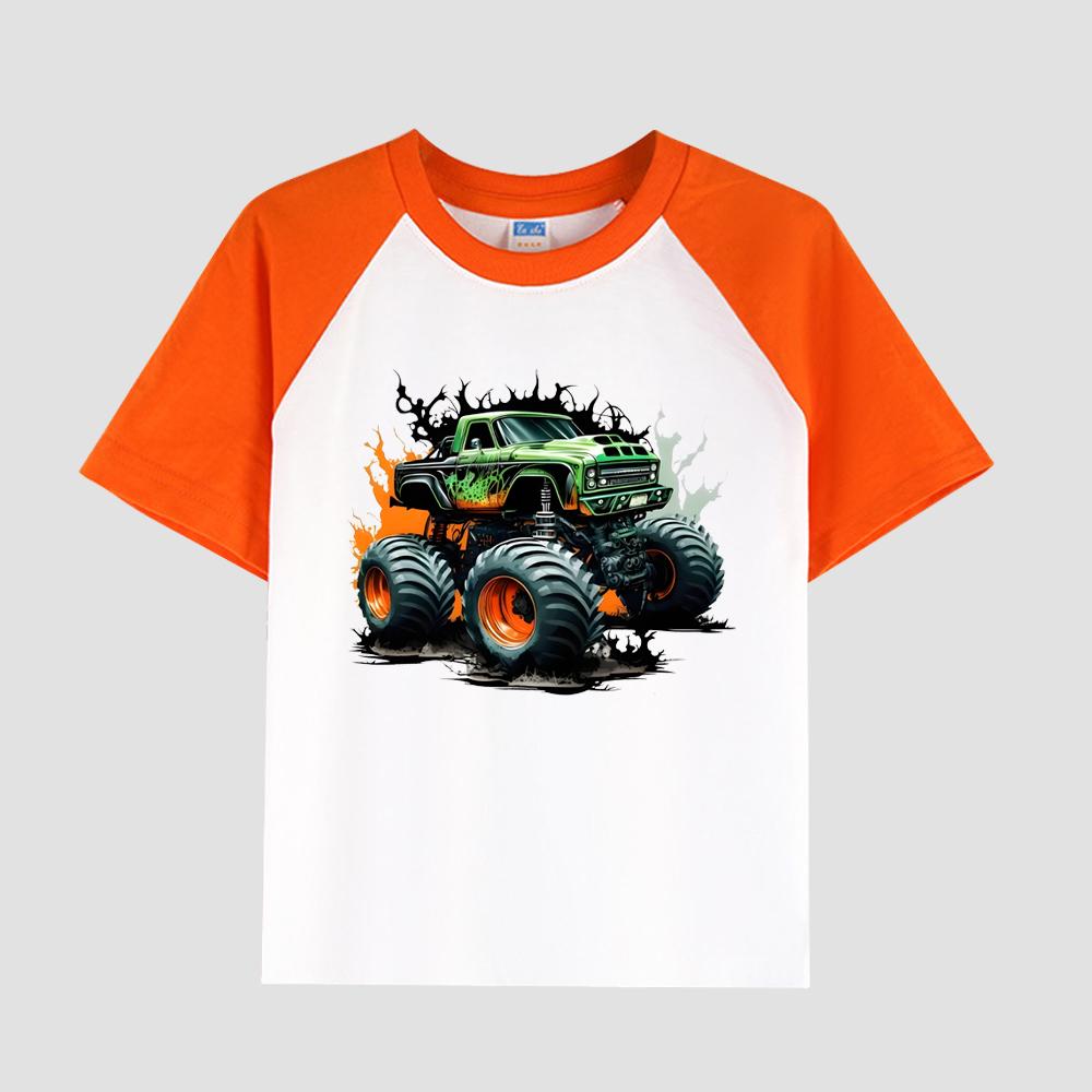 Футболка с коротким рукавом и заниженной линией плеч для мальчиков, хлопковая ткань, повседневный модный детский топ на лето