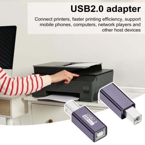 Type-C/Micro/Mini USB2.0 Male Female Adapter Phone To USB-B Computer Electronic Piano Drum Printer