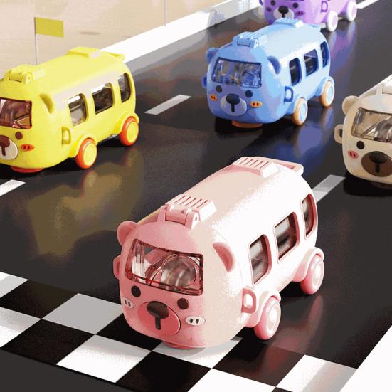 Excavator Water Bottle for Kids 500ml Leak-Proof Cartoon Cup with Wheels Adjustable