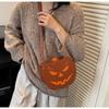 Pumpkin Crossbody Bag For Women Pumpkin Shoulder Bag Female Halloween Bag Pu Leather Demon Messenger Bag Halloween Shopper Bag