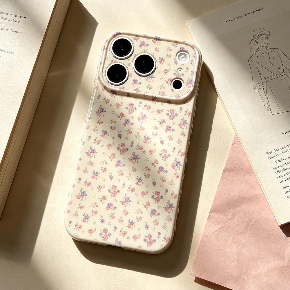 Цветочные Листья Защитный Чехол от Падений для iPhone 15/16/17 Pro - Новая Модель для Женщин