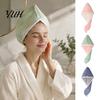 Quick Dry Towel for Home Reversible Hair Wrap, Microfiber Turban with Button, Dry, Thickened Drying Hat Absorbent Anti-frizz Women Long Thick Curly No
