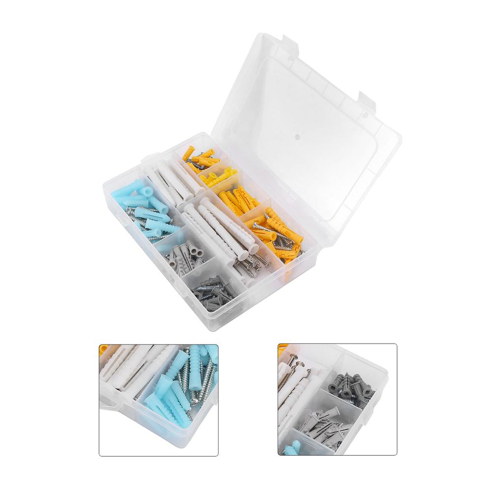 200PCS Screw Assortment Kit Self Tapping Screws with Anchors for Home Kitchen Furniture Repair Supplies200PCS