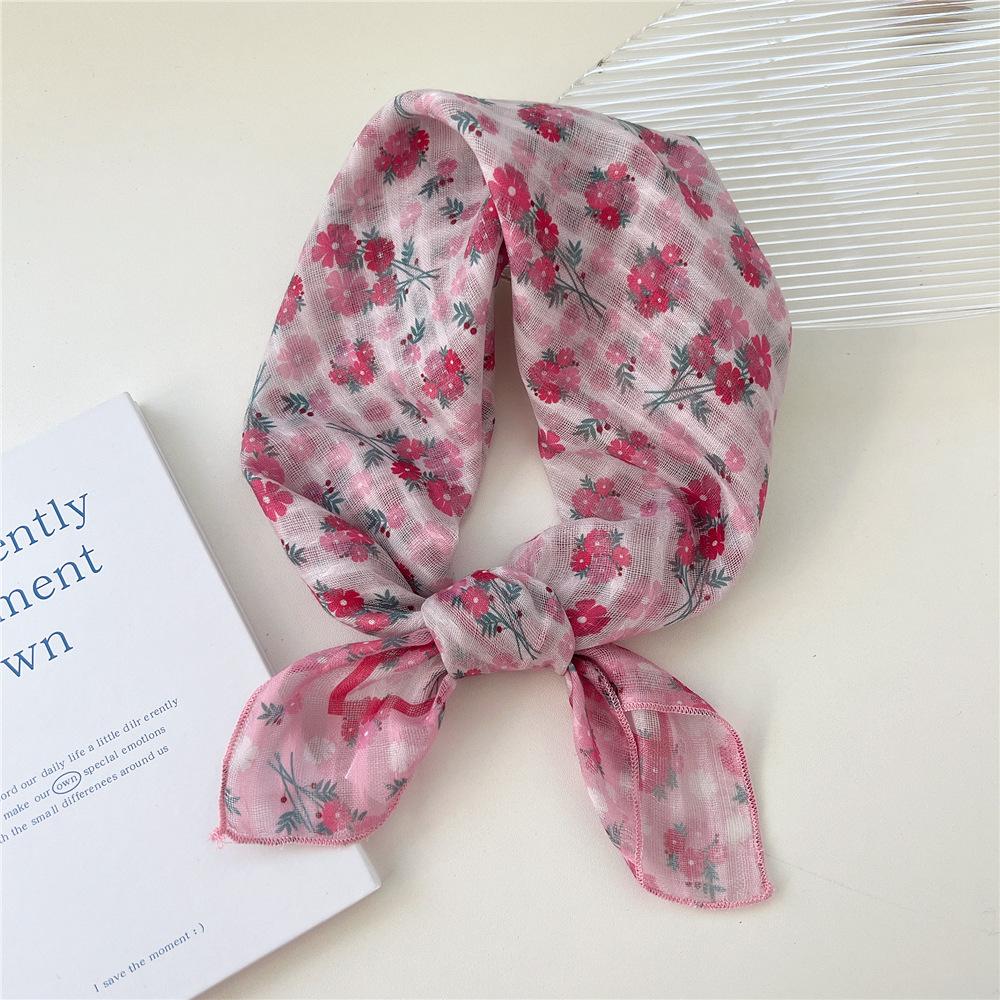 Маленький квадратный шарф из хлопка и льна, шелковый шарф, женский, весна и осень, новый стиль, художественный и универсальный, модный, темпераментный шарф-повязка на голову