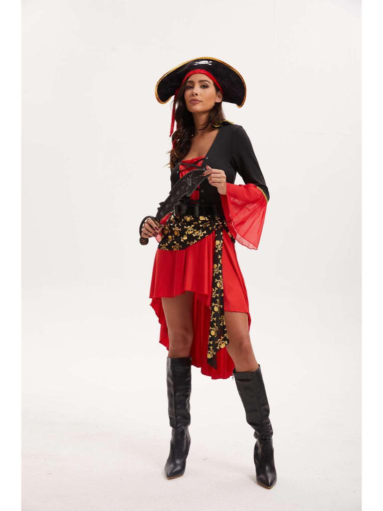 Женский костюм карибского пирата для косплея на Хэллоуин