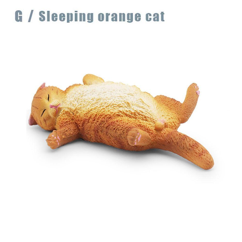 Kids Doll Toy Cat Figures Desktop Decor Cat Ornament Exquisite Cat Model