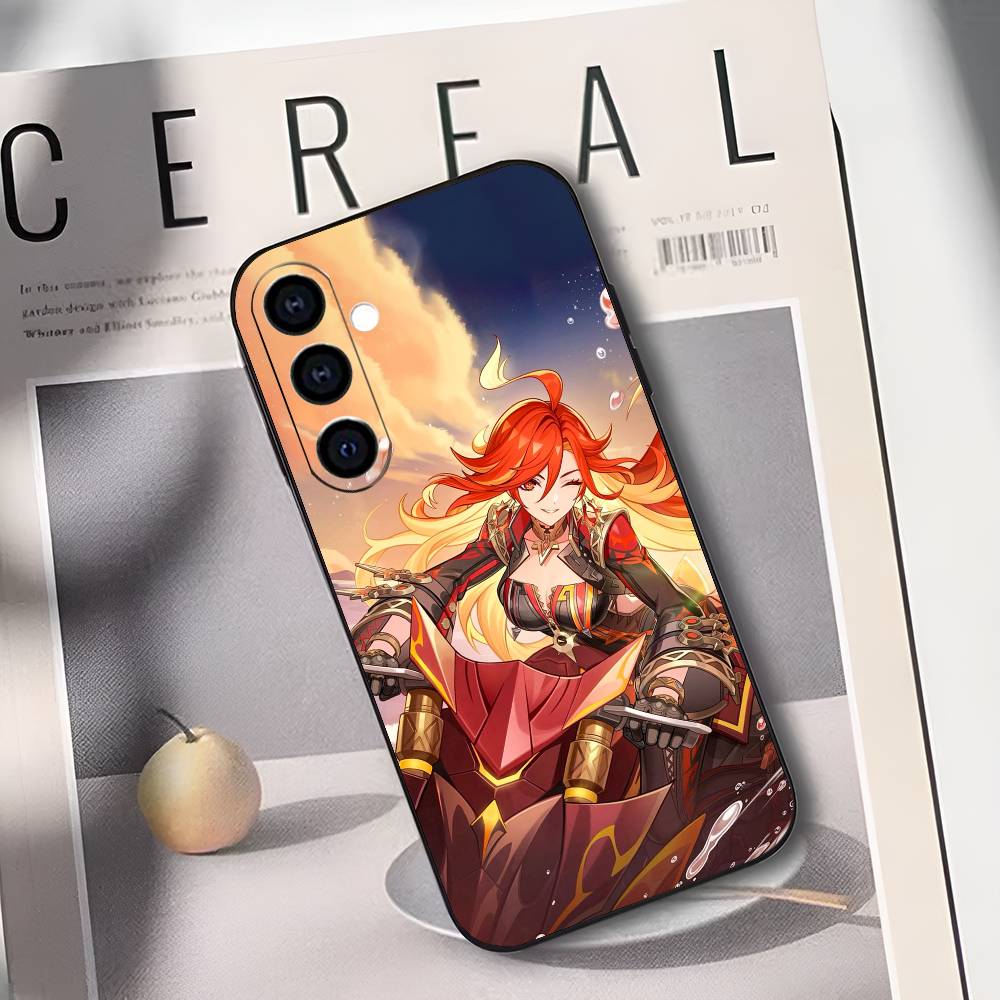 Чехол для телефона M-Mavuika G-Genshin I-Impact для Samsung Galaxy A73,A72,A71,A70,A53,A52,A51, Мягкий силиконовый черный чехол