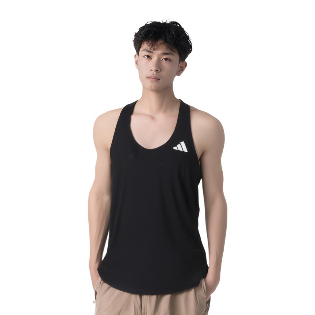 adidas SS24 ESS RN Singlet Series дышащий спортивный топ без рукавов унисекс топы черный JV6915