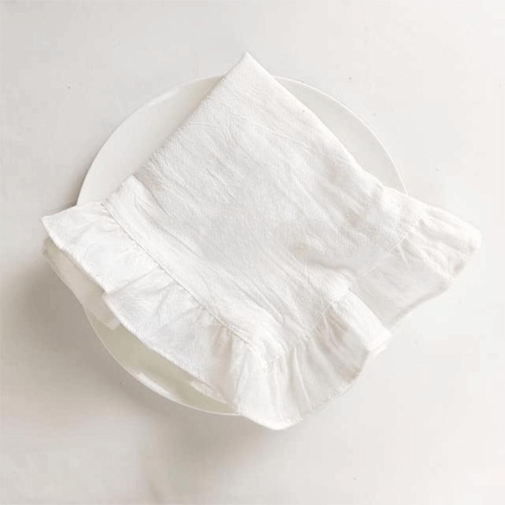 Cotton Afternoon Tea Tableware Mat French-style Table Napkin Ruffled Edge Place Mat  Photography