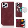 For Magnetic Wallet Leather Flip Case For iPhone 12 13 14 Pro Max Mini Magnetic Wireless Charging Book Folio Cover