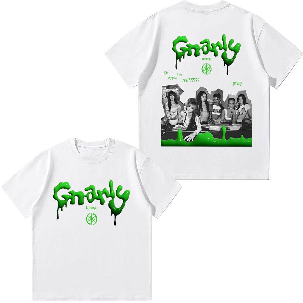 Katseye Cotton T Shirt Katseye Grunge Graphic Teeshirt Casual High Quality Hip Hop Streetwear Korean Kpop Top Unisex