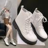 Short Boots Women'S Fashion Lace-Up Martin Boots Thick Heel Platform Casual Large Size Short Boots Women