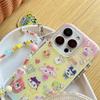 Милый мультяшный чехол для телефона с животными для iPhone 16 14 Pro 15 13 12 Pro Max Задняя крышка с цепочкой Противоударные жесткие чехлы Kawaii Funda