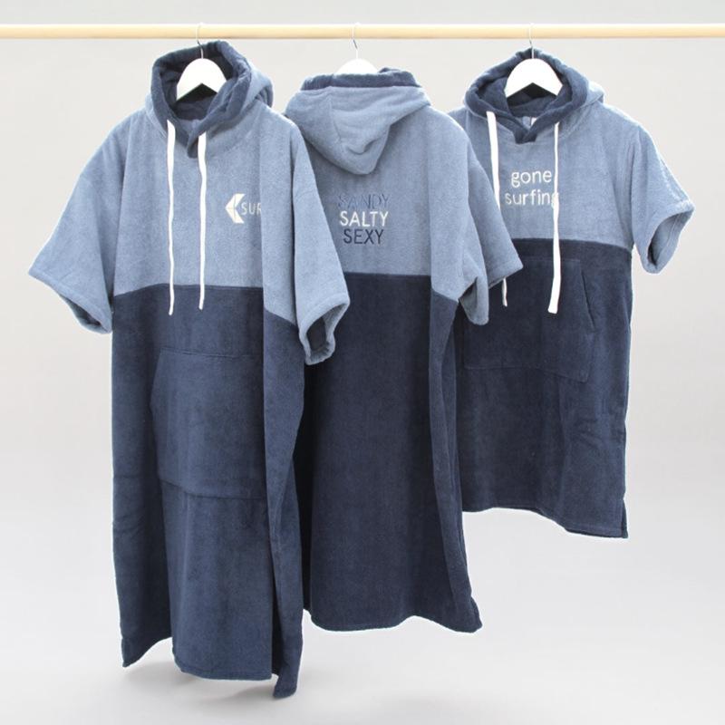 Унисекс быстросохнущее полотенце из микрофибры с капюшоном для пляжа, серфинга и плавания