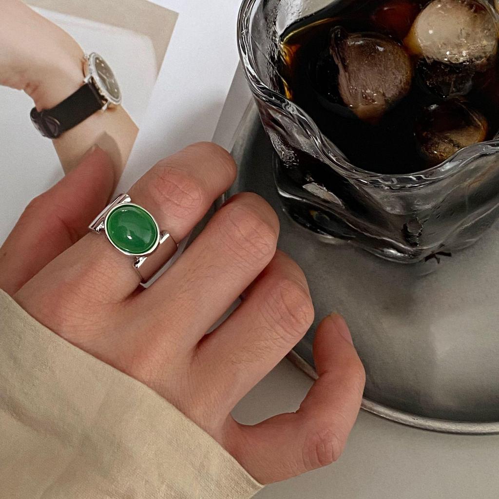 1 шт. Пилот Агат Ретро Кольца для Женщин Пары Минималистичные Украшения Broadside Подарочные Аксессуары Для Вечеринок