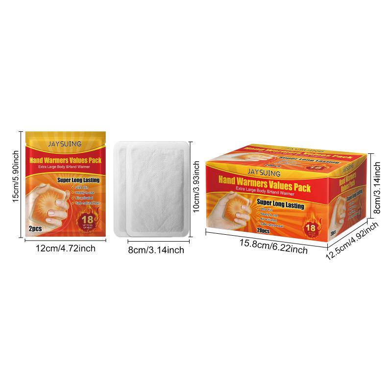 Self Heating Hand Warmers 20Pcs  Heat Portable Pads for Outdoor Activities Winter Sports Travel