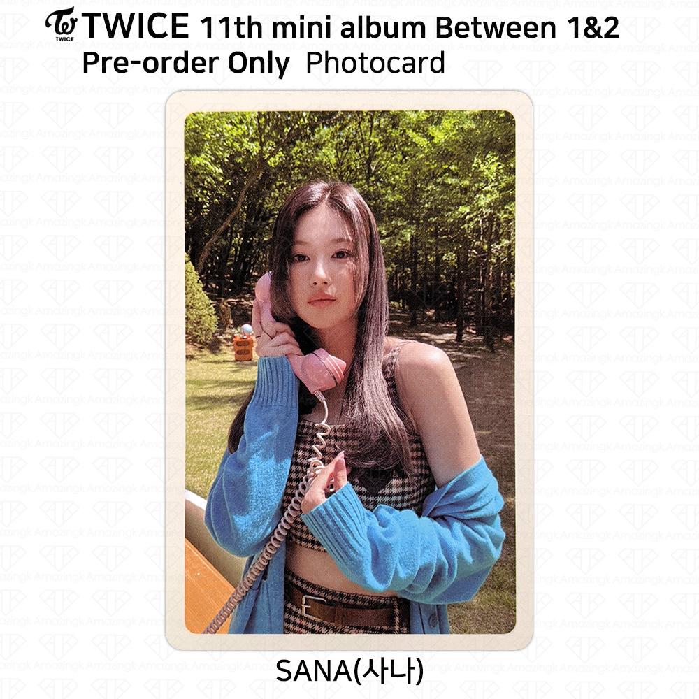 Twice 11-й мини-альбом между 1 и 2 Sana, фотокарточка, открытка, наклейка Polaroid POB