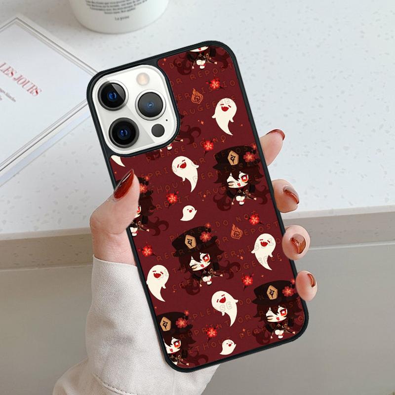 Мультяшный чехол для телефона Hu Tao Genshin Impact для iPhone 17 Air 11 12 13 14 15 16 Pro Max Чехол для iPhone 17 Air Max Plus