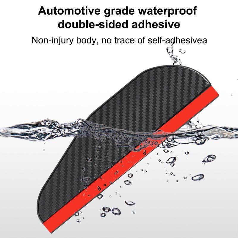 FONKEN 2 шт. универсальное автомобильное зеркало заднего вида, дождевик для бровей, козырек от дождя, козырек из углеродного волокна, защита от снега, солнцезащитный козырек, дождевик, аксессуары для автомобильных зеркал