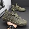 2025 Summer New Lightweight Men's Shoes Flying Woven Sports Shoes Men's Work Trendy Shoes Casual Breathable Versatile Mesh Shoes
