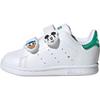Disney x Stan Smith Застежка на липучке I Микки и друзья Детские кроссовки Белый Облачно-белый Коричнево-зеленый JH7440
