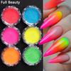 New fluorescent nail glitter gradual change luminous powder set nail decorative glitter