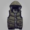 Осенне-зимний жилет мужской капюшон теплая безрукавка пальто повседневный жилет мужской модный жилет M-5XL