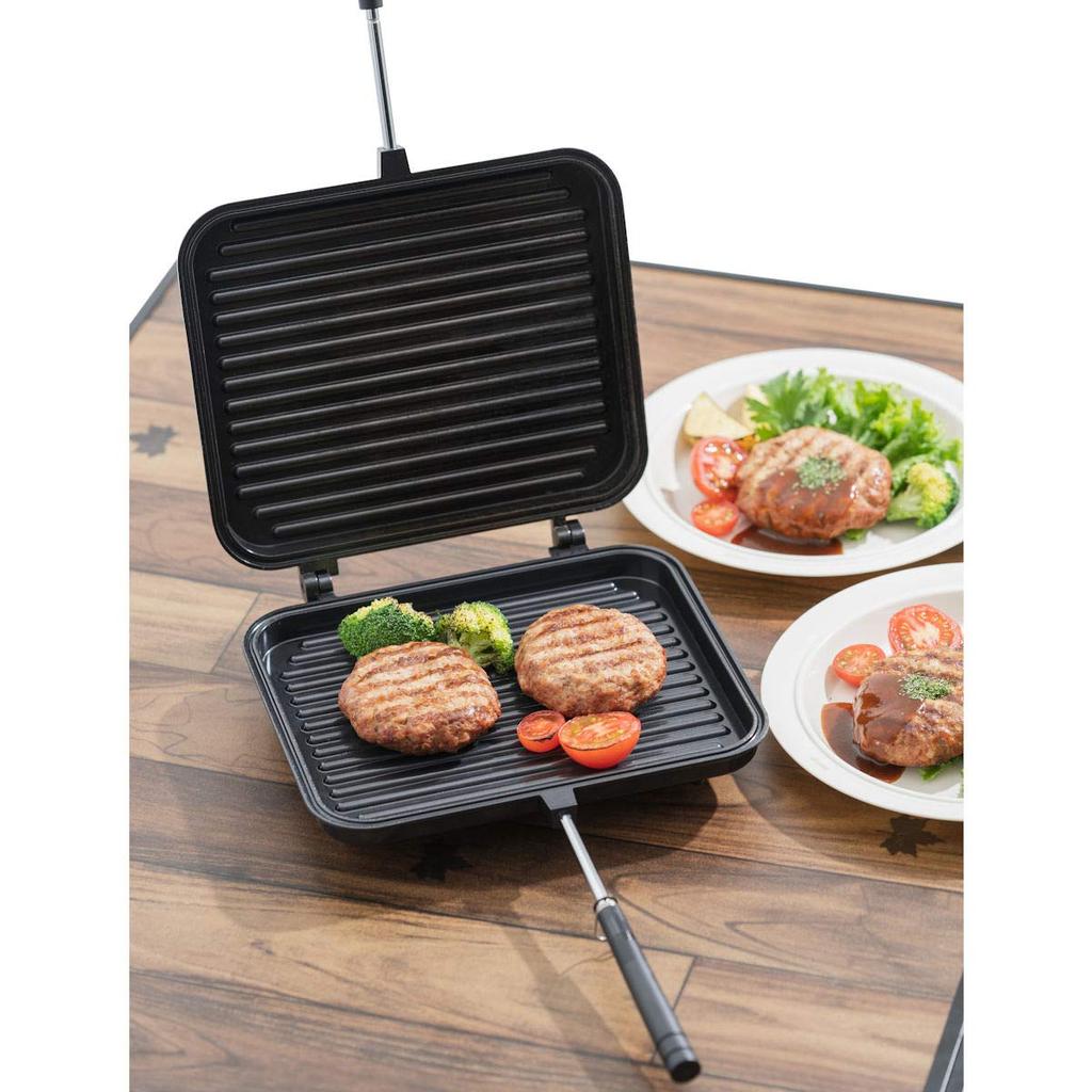 LOGOS Сковорода-гриль для сэндвичей 81062246 Черная Ширина 23 x Глубина 41 x Высота (Прибл.) 4.5cm