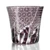 GREEM MARKET Wooden Box Included Handicraft Glasswork Kiriko Glass Cup Shochu Glass Rock Glass Black